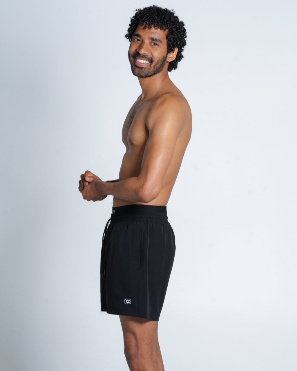 Short de bain noir doublure boxer